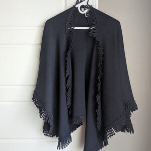 Coldwater Creek Annabel Loop Fringe Cape/Wrap